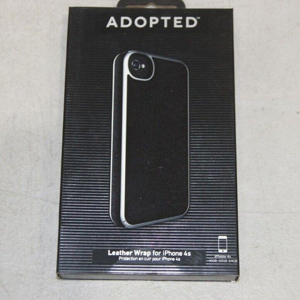 Adopted Leather Wrap Case for iPhone 4 - Black/Silver