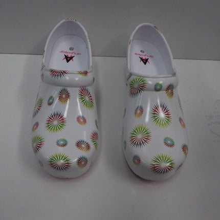 Anywear Women's SRANGEL Health Care Professional Shoe, Burst/White, 10 M US