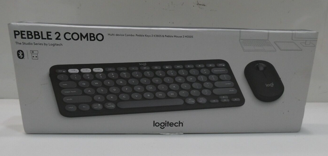 Logitech Pebble 2 Wireless Keyboard and Mouse Combo - Tonal Graphite