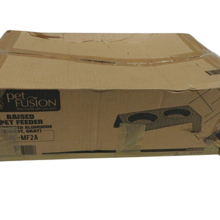 PetFusion Elevated Pet Feeder in Anodized Aluminum (Short 4"). 3 US Food Grade S