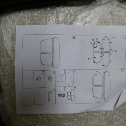 La Bella 3-Piece Coffee Table & Ottoman Set – Modern Industrial Living Room Furn