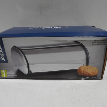 Anchor Hocking Euro Design Brushed Steel Bread Box