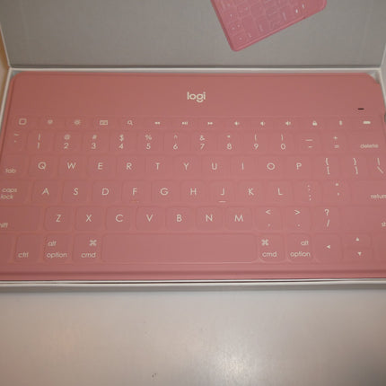 Logitech Keys-to-Go Ultra Slim Keyboard Bluetooth with iPhone Stand - Pink