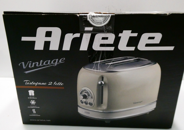 Ariete Vintage Series 2-Slice Toaster - Beige
