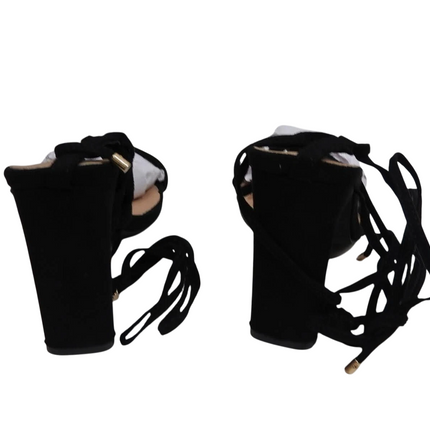 BILLINI Women's DAIANO Strappy Block Heel, Black Suede, 6 AU