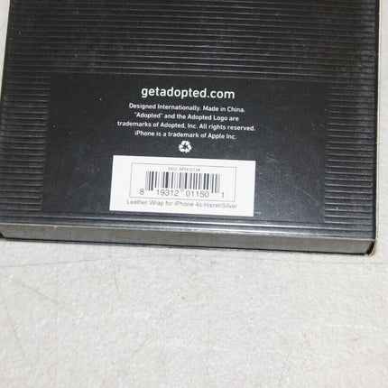 Adopted Leather Wrap Case for iPhone 4 - Hazel/Silver