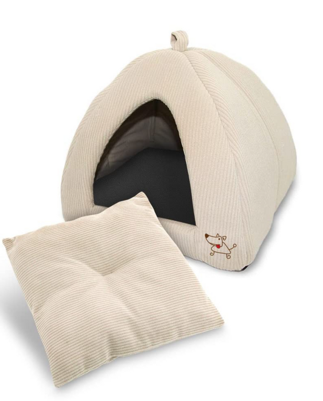 Pet Tent-Soft Bed for Dog and Cat by Best Pet Supplies - Beige Corduroy