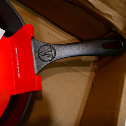 Victoria Cast Iron 12" Skillet Fry Pan with Long Handle, Seasoned, Large, 12 inc