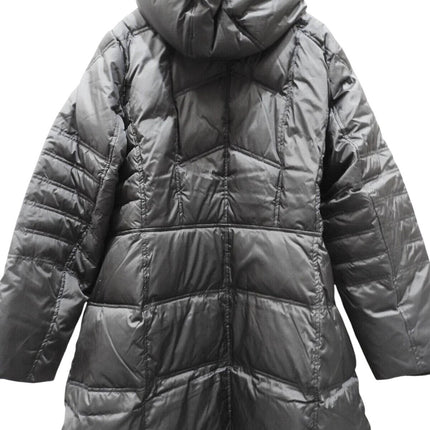 London Fog Women's Plus-Size Mid-Length Faux-Fur Collar Down Coat with Hood - 1X