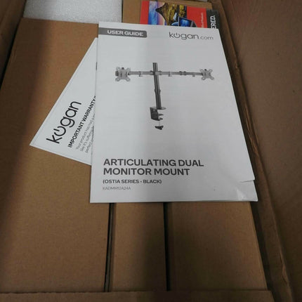 Kogan Articulating Dual Monitor Mount (Ostia Series - Black)