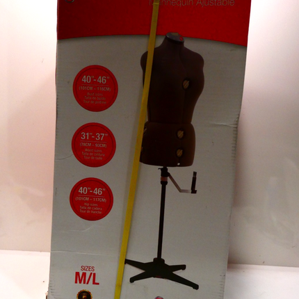 SINGER Female Adjustable Gray Dress Form Fits Sizes 10-18 Pinnable Mannequin Bod