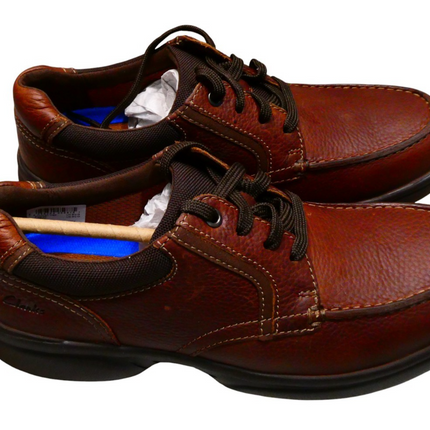 Clarks Men's Bradley Vibe Oxford, Tan Tumbled Leather, 9.5 US