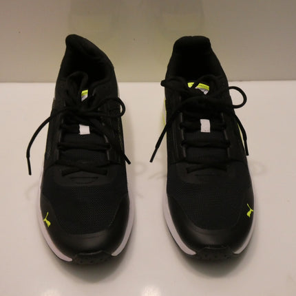 PUMA Men's Anzarun Grid Sneaker, Black/White/Lime Squeeze, US 10