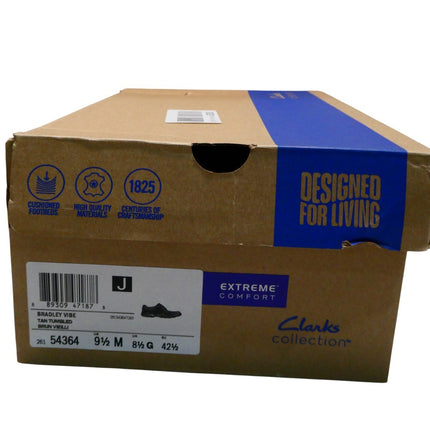 Clarks Men's Bradley Vibe Oxford, Tan Tumbled Leather, 9.5 US