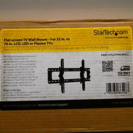 Startech.com Flat-screen TV Wall Mount for 32in to 70 in LCD, LED or plasma TV F