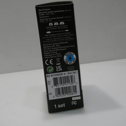 Panasonic RZ-B110W Black Wireless Bluetooth Earphones