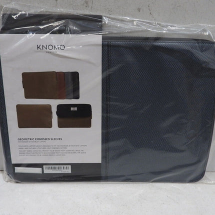 Knomo Embossed 13" Laptop Sleeve, Slim, Lightweight Leather Laptop Sleeve