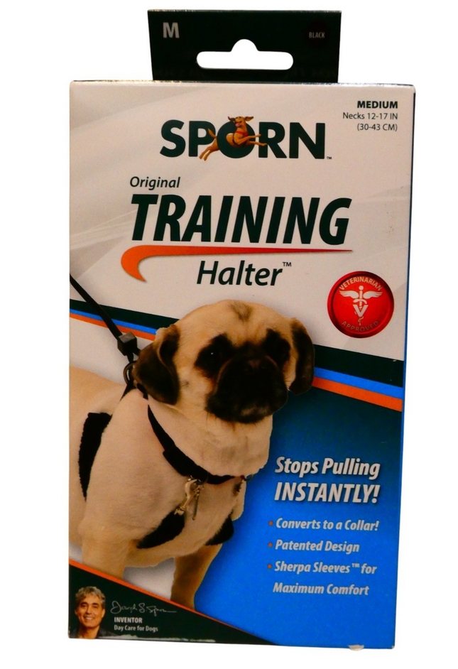 Sporn Original Training Dog Halter Black Medium , neck 30-43cm