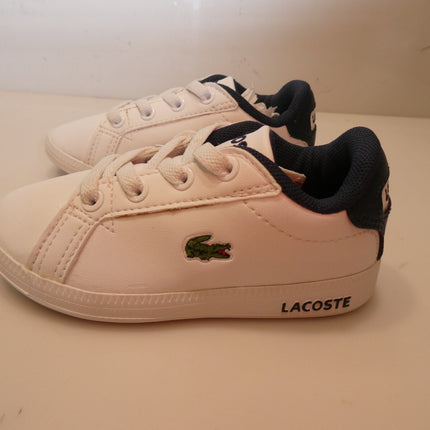 Lacoste Kid's Graduate 0721 1 SUC Sneaker, White/Navy, 6 US (Small Mark)