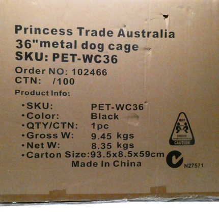 Paw Mate Dog Cage with Removable Tray (PET-WC36)