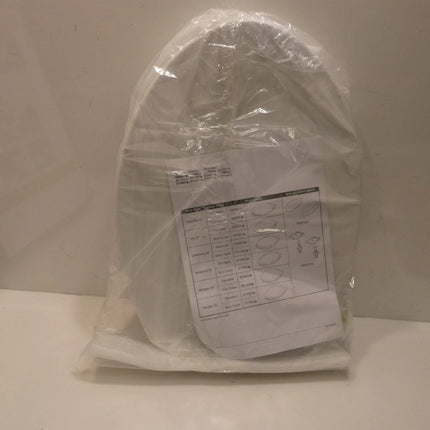 Faucet Morgan Elongated Slow-Close White Toilet Seat with Non-Slip Seat Bumpers,