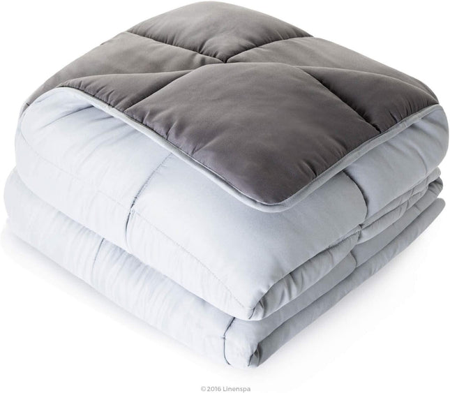 Linenspa All-Season Reversible Down Alternative Quilted Comforter -  King, Stone