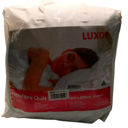 Luxor 800GSM Ultra Soft Microfibre Quilt Queen, 210 x 210cm