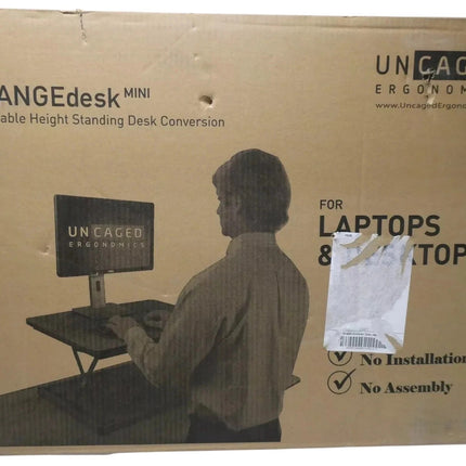 Uncaged Ergonomics CHANGEdesk Mini Small Standing Desk Converter Simple Affordab