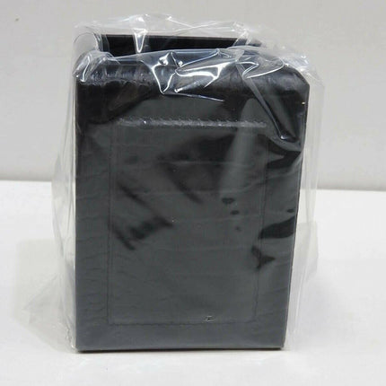 Dacasso Black Crocodile Embossed Leather Pencil Cup