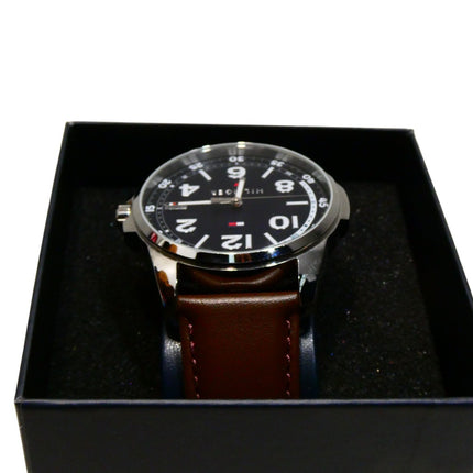 Tommy Hilfiger Table Brown Leather Navy Dial Men's Watch