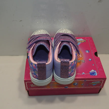 Skechers Girl's Twinkle Toes: Twinkle Sparks - Shining Hearts Sneaker, Purple/Mu