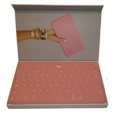 Logitech Keys-to-Go Ultra Slim Keyboard Bluetooth with iPhone Stand - Pink