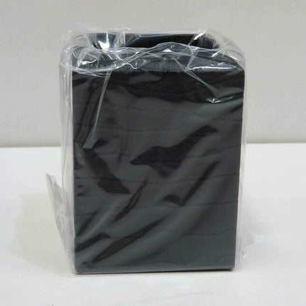 Dacasso Black Crocodile Embossed Leather Pencil Cup