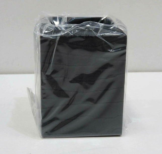 Dacasso Black Crocodile Embossed Leather Pencil Cup