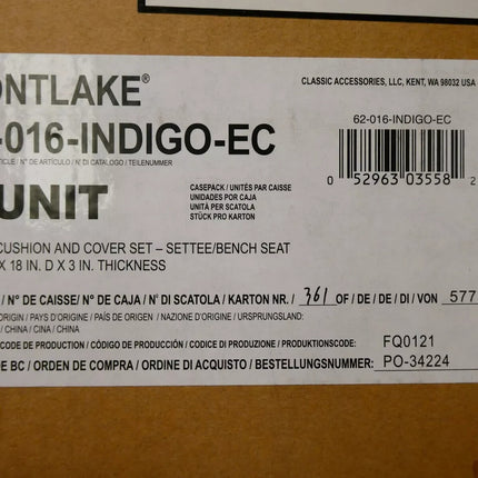 Classic Accessories Montlake Water-Resistant 41 x 18 x 3 Inch Patio Bench