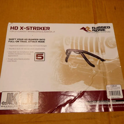 Rugged Ridge HD Bumper X-Striker Bar | Textured Black, Steel | 11540.61