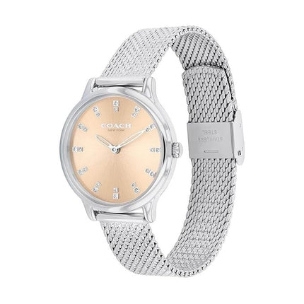 Coach Women's Chelsea 14504216 Qtz Basic Slim Watch, Carnation Gold Dial, 32mm