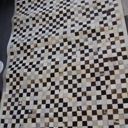 Studio Collection Hand Made / Hairon Leather Patch Rug 225cm x 155cm