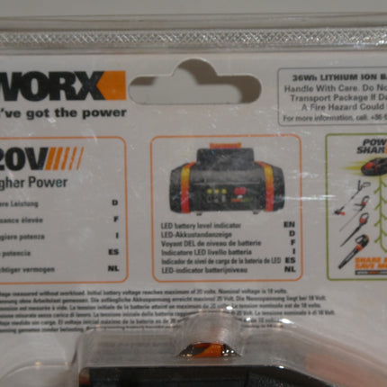 WORX WA3551.1 2.0Ah Battery Pack, 18V (20V Max)