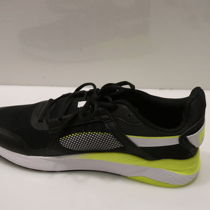 PUMA Men's Anzarun Grid Sneaker, Black/White/Lime Squeeze, US 10