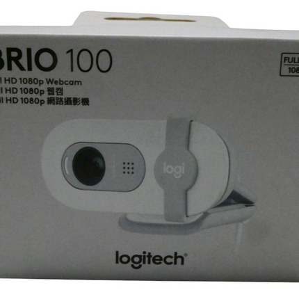 Logitech - Brio 100 1080p Full HD Webcam for Meetings and Streaming - Off-White