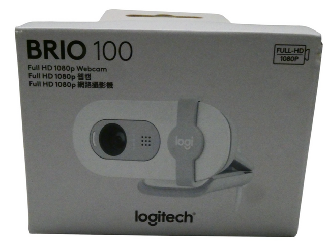 Logitech - Brio 100 1080p Full HD Webcam for Meetings and Streaming - Off-White