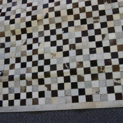 Studio Collection Hand Made / Hairon Leather Patch Rug 225cm x 155cm