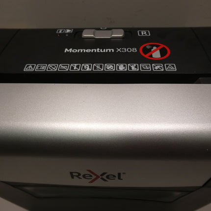 Rexel Momentum X308 Cross Cut Paper Shredder, Shreds 8 Sheets, 15 Litre Bin, Hea