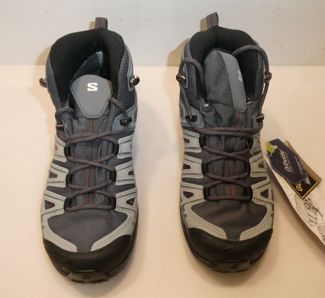 Salomon Women's X Ultra Pioneer Mid GTX Hiking Shoe, Ebony/Stormy Weather 6US