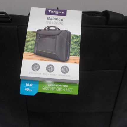 Targus Balance EcoSmart Briefcase Notebook Carrying Case 15.6" Black TBT918EU