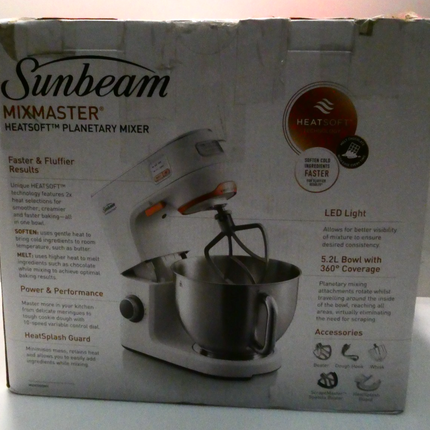Sunbeam MXM7000WH 600W Mixmaster HeatSoft Planetary Stand Mixer - Sliver