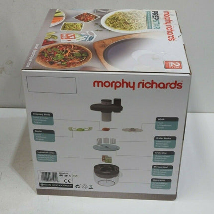 Morphy Richards PrepStar Compact Food Processor 4L, Grey (401014)