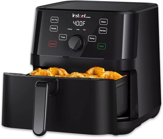 InstantBrands Vortex Digital Single Drawer Air Fryer with Easy to Use 4 Smart Pr