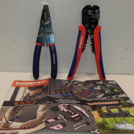 WORKPRO Wire Stripper Set, 8-Inch Multi-Tool Stripper and 8-Inch Self-Adjusting